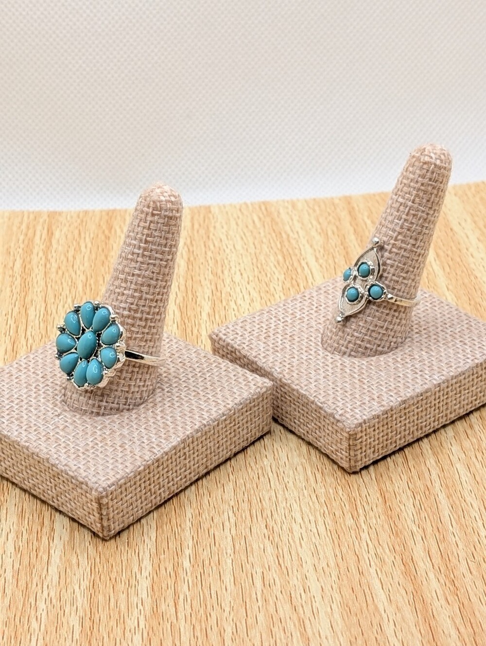 Floral Turquoise Ring Set - Picture 2 of 5